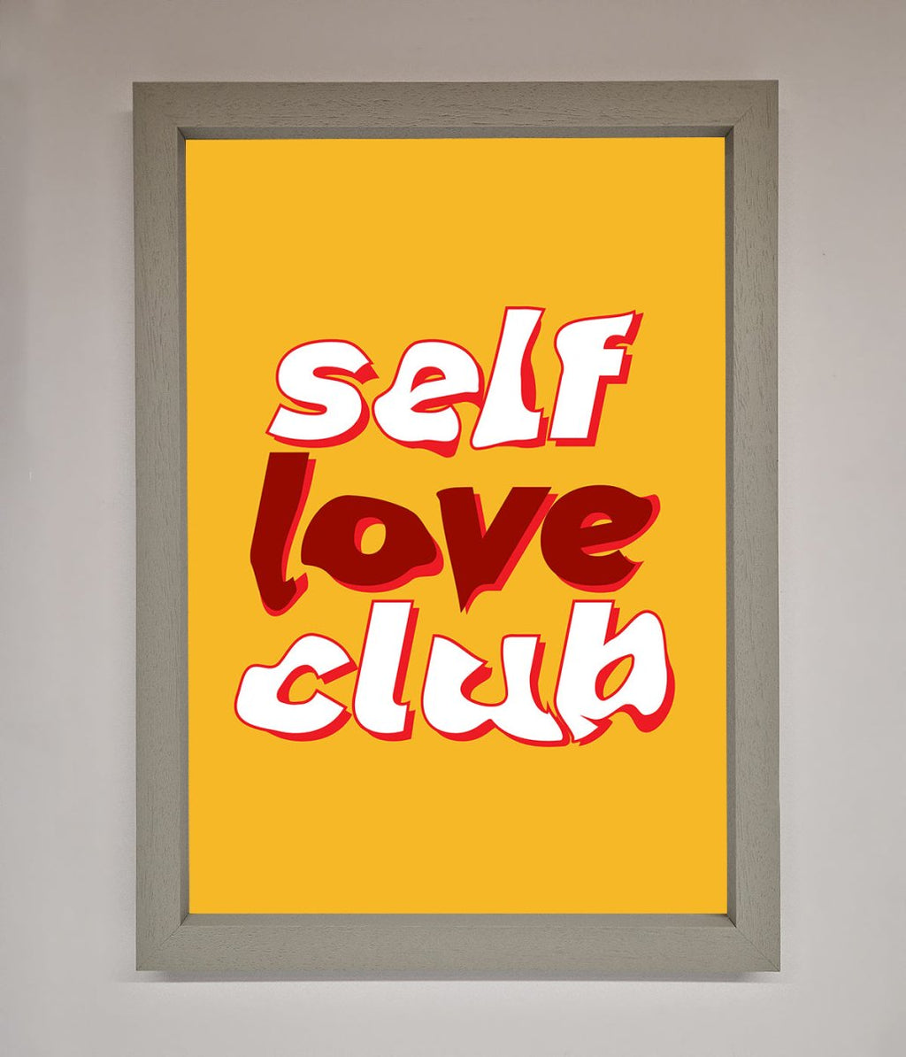 Self Love Club Quote Framed Wall Art