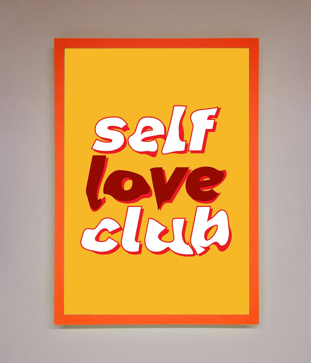 Self Love Club Quote Framed Wall Art