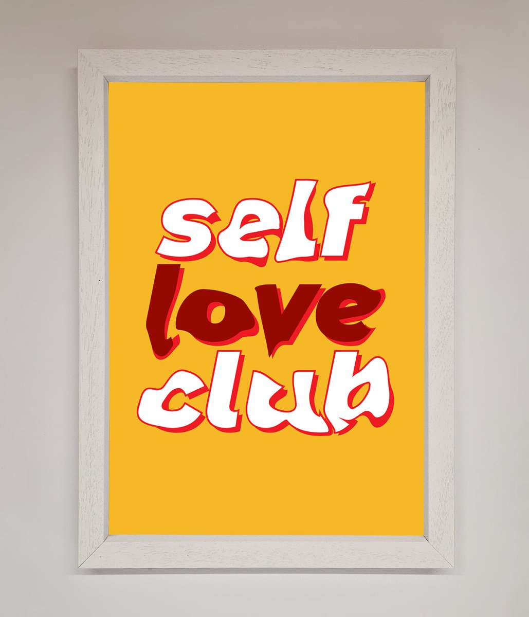 Self Love Club Quote Framed Wall Art