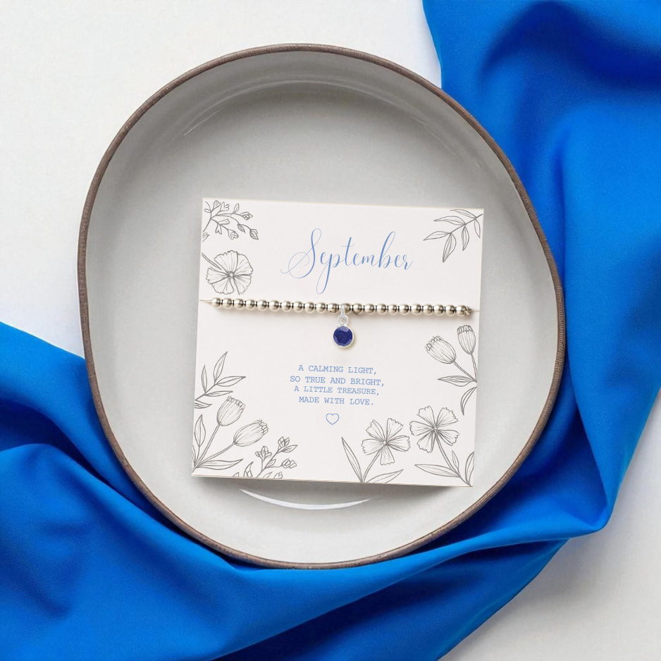 Sapphire September Birthstone Bracelet