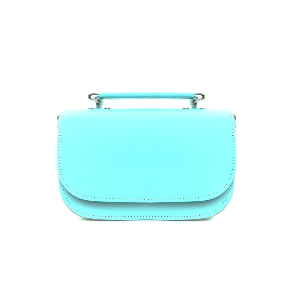 Aura Handmade Leather Bag in Shell Blue