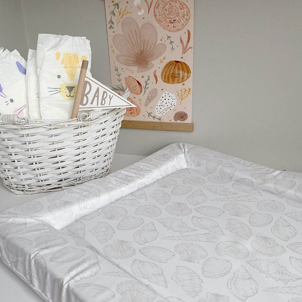 Standard Changing Mat - Seashell Print