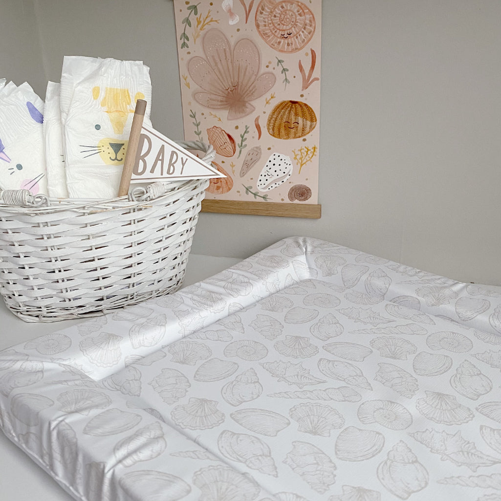 Standard Changing Mat - Seashell Print