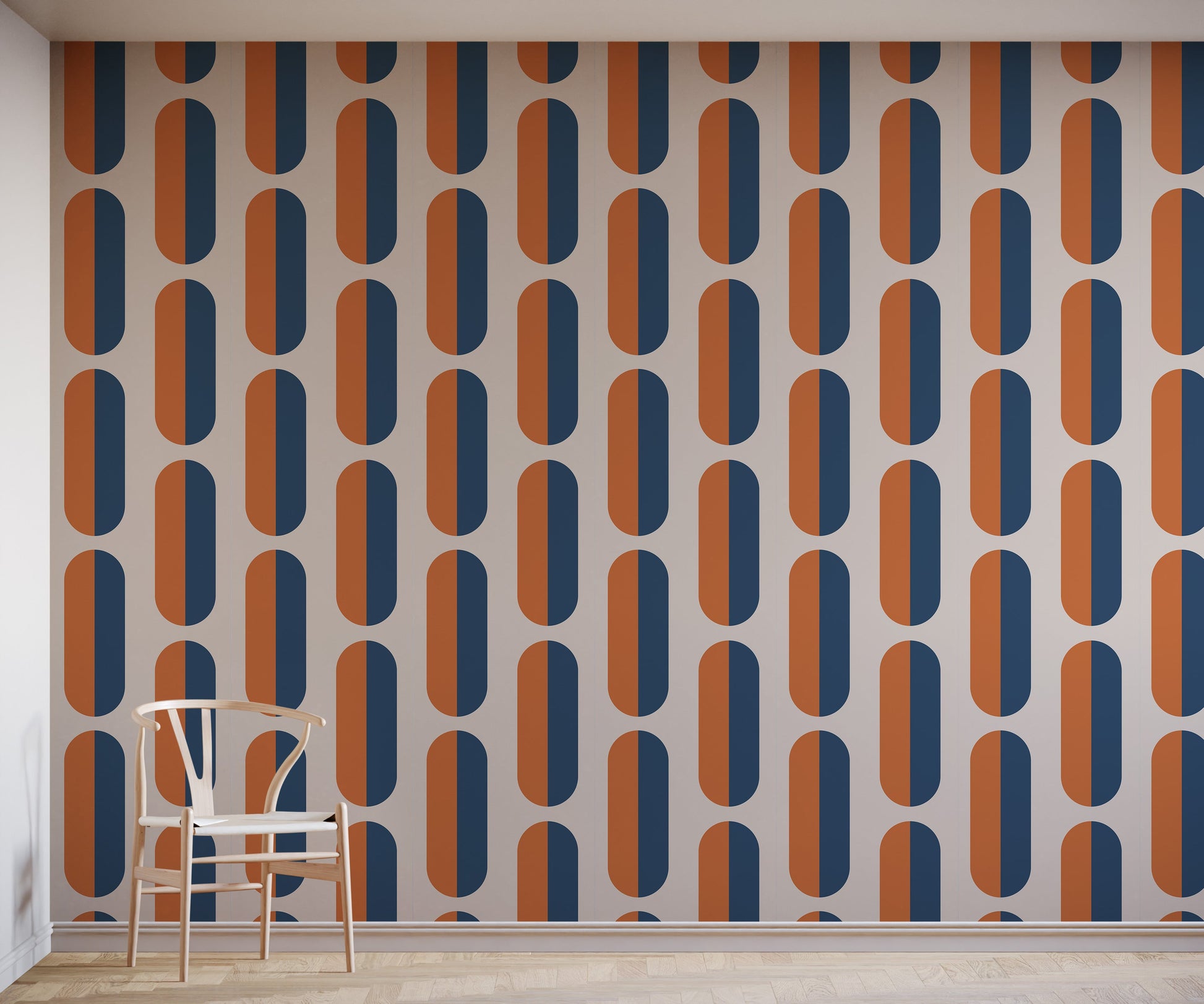 Sherbert Geometric Pill Wallpaper
