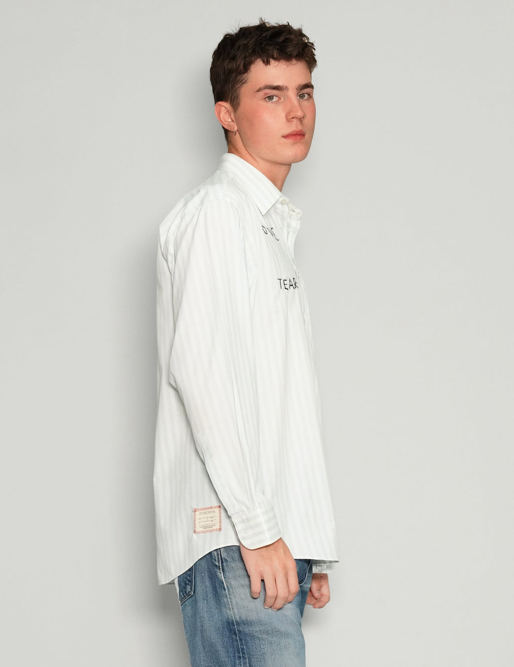 Love Will Tear Us Apart Vintage Striped Cotton Shirt