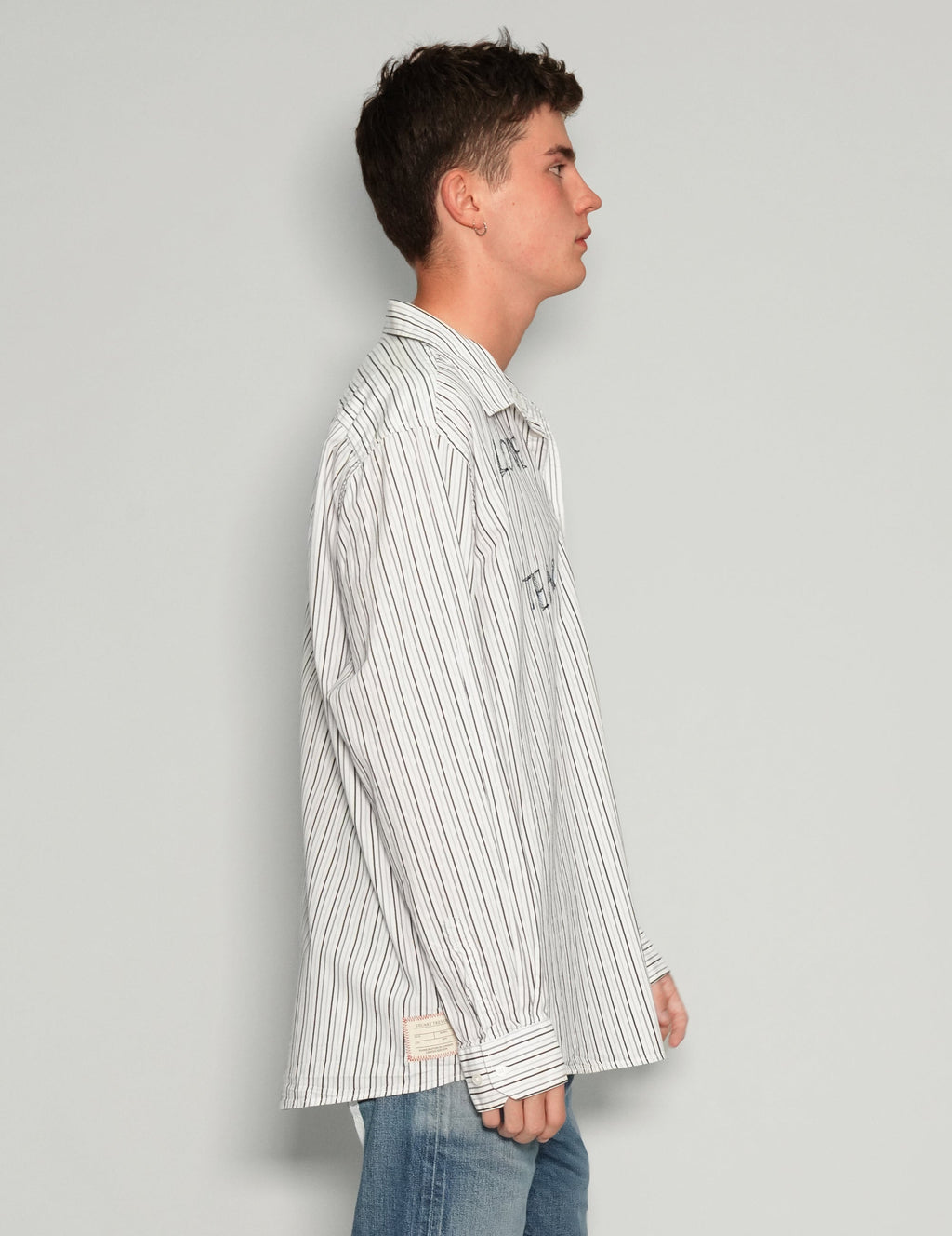 Love Will Tear Us Apart Dark Striped Shirt