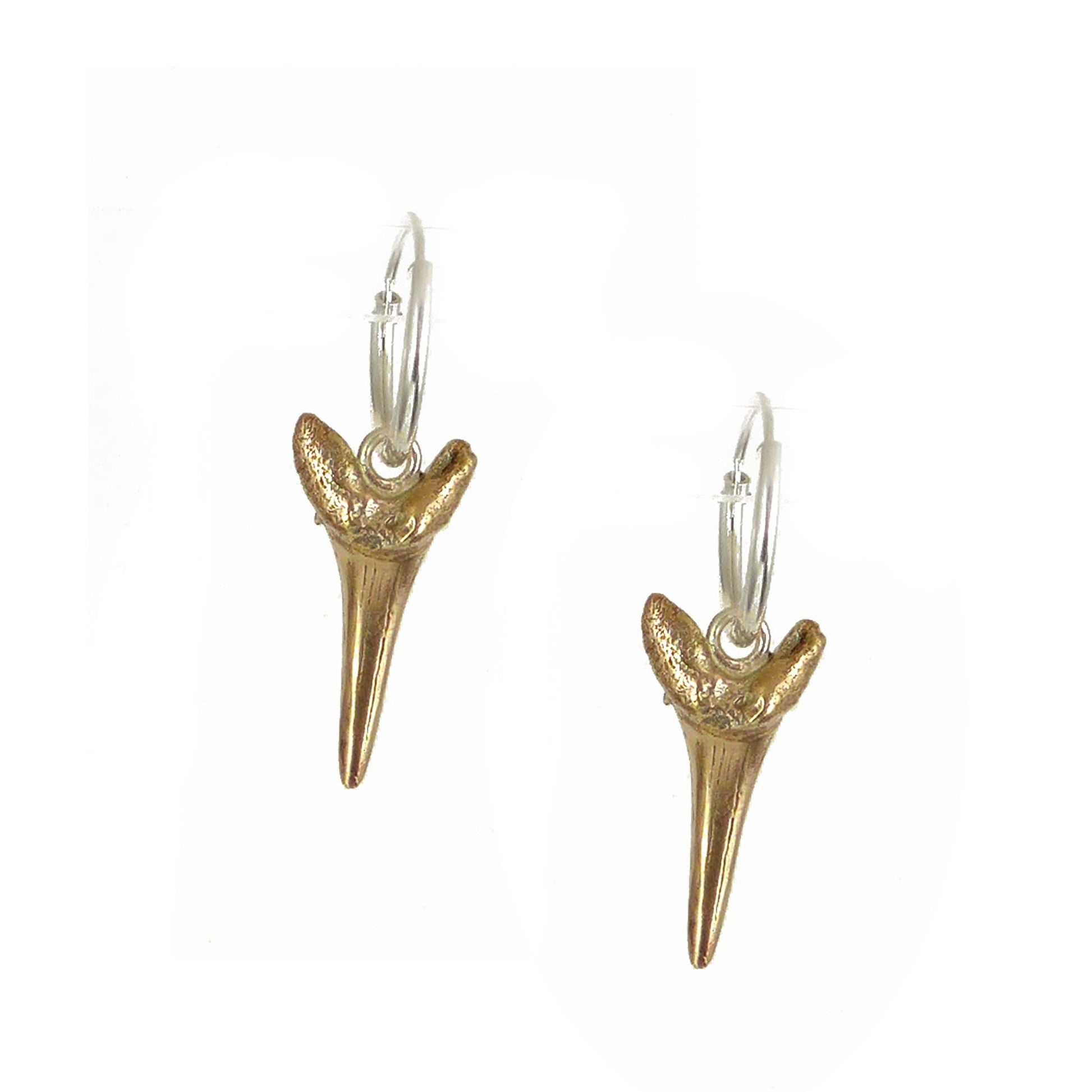 Sharks Tooth Bronze Earrings