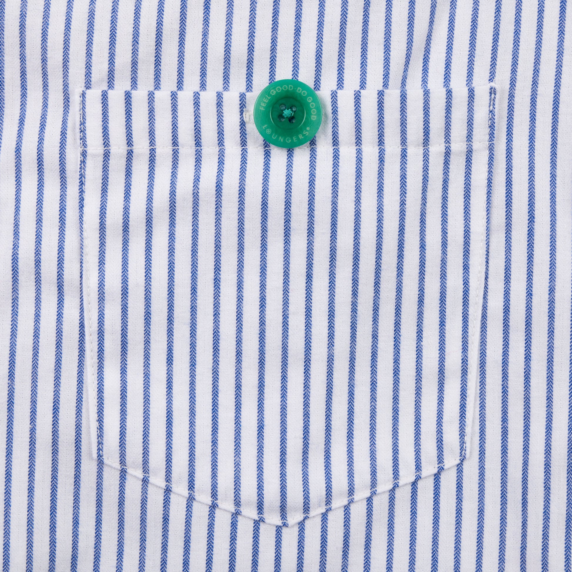 Unisex Monk Seal Shorts in Blue and White Stripe