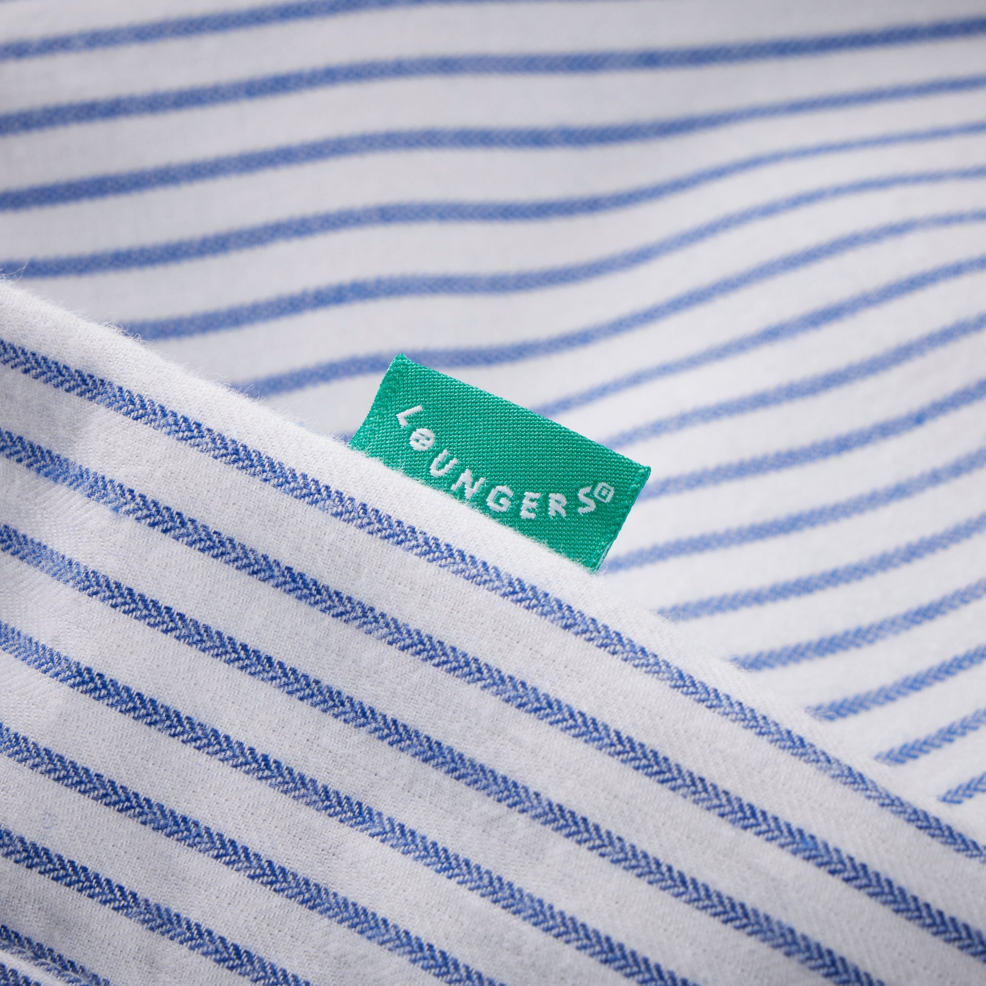 Unisex Monk Seal Shorts in Blue and White Stripe