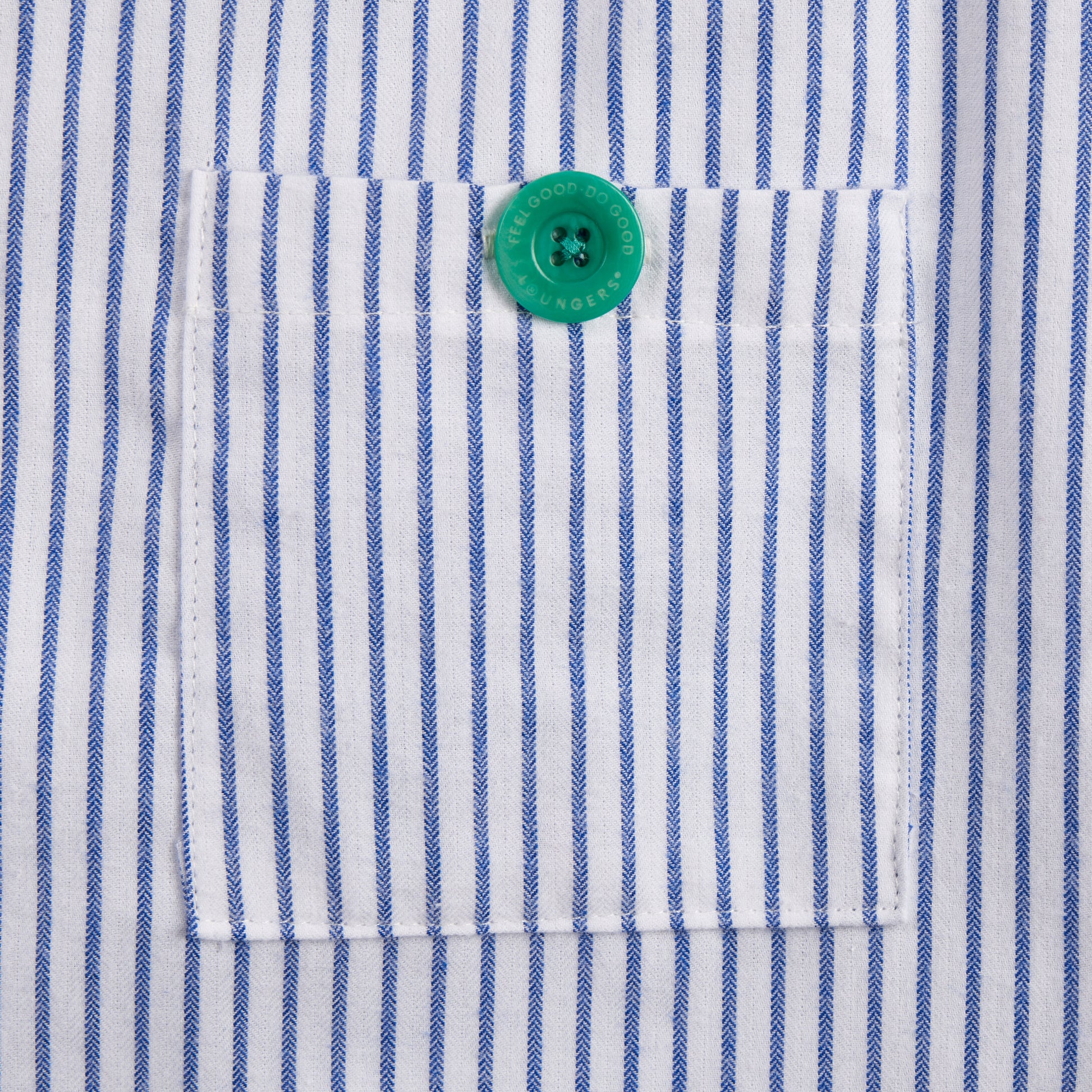 Unisex Monk Seal Shorts in Blue and White Stripe