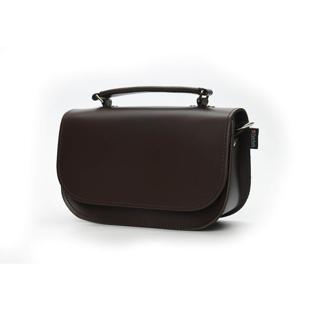 Aura Handmade Leather Bag in Dark Brown