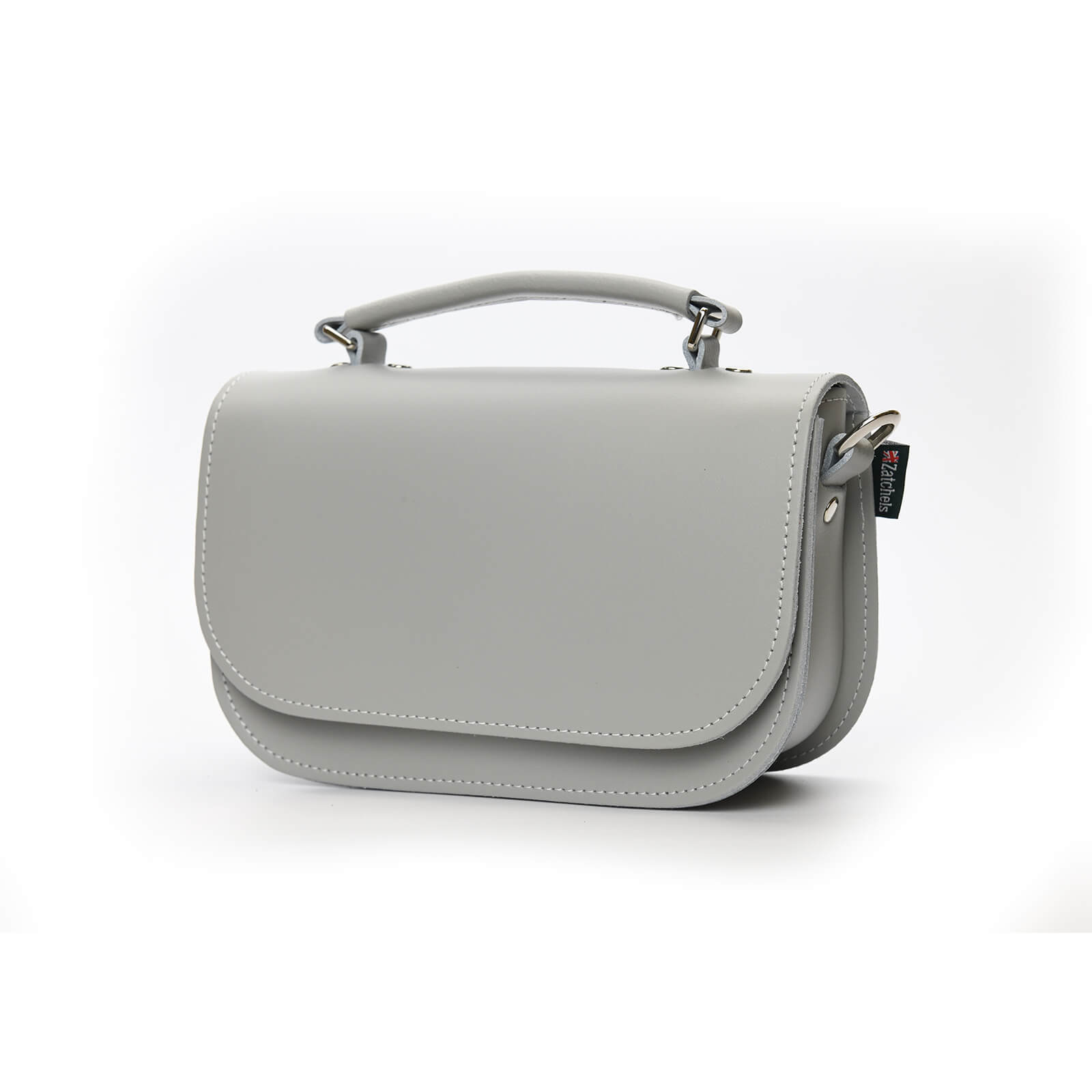Aura Handmade Leather Bag in Ghost Grey