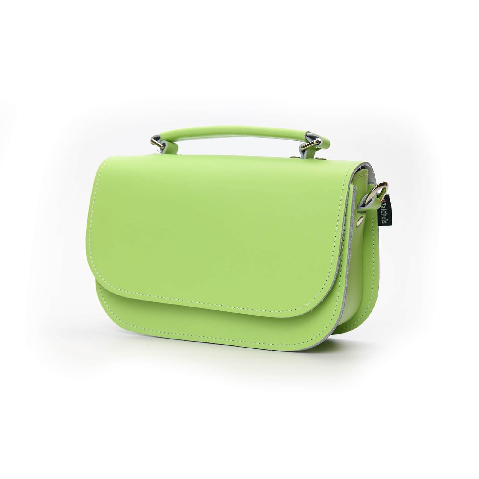 Aura Handmade Leather Bag in Grass Green