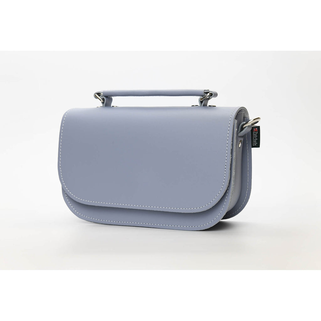 Aura Handmade Leather Bag in Lilac Grey