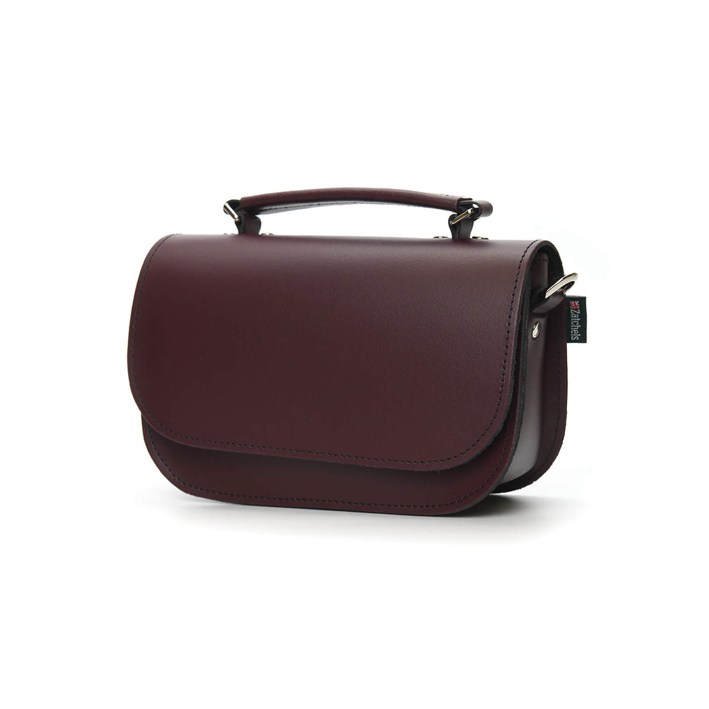 Aura Handmade Leather Bag in Marsala Red
