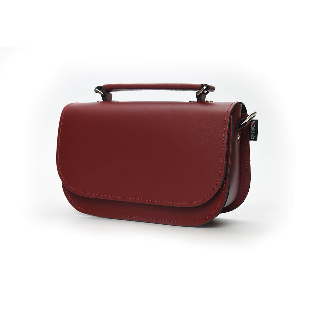 Aura Handmade Leather Bag in Oxblood Red
