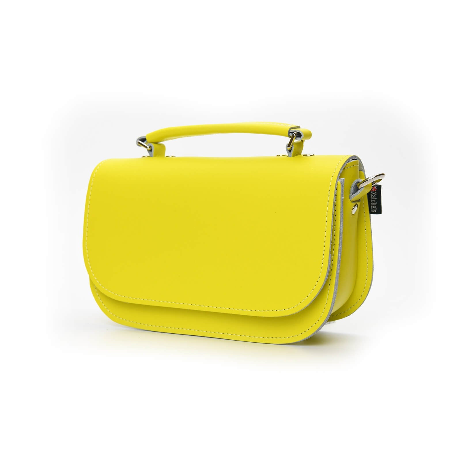 Handmade Leather Bag in Daffodil Yellow