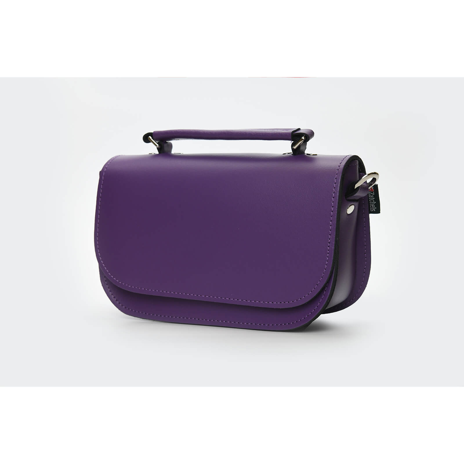 Aura Handmade Leather Bag in Purple