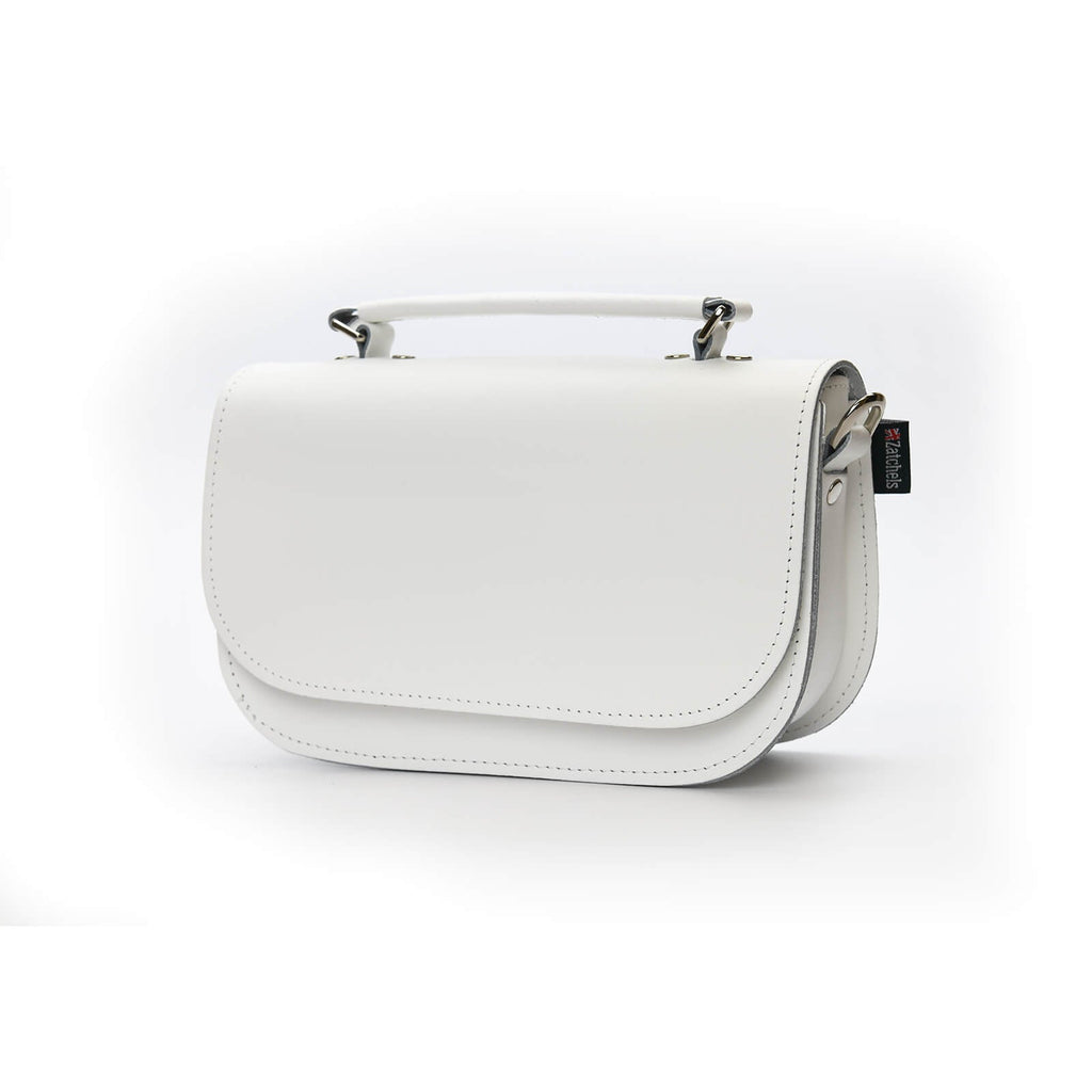 Aura Handmade Leather Bag in White