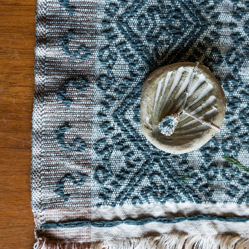 Silver Blue Topaz Necklace Aurelia