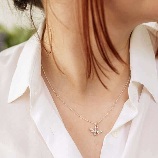 Silver Bee Necklace