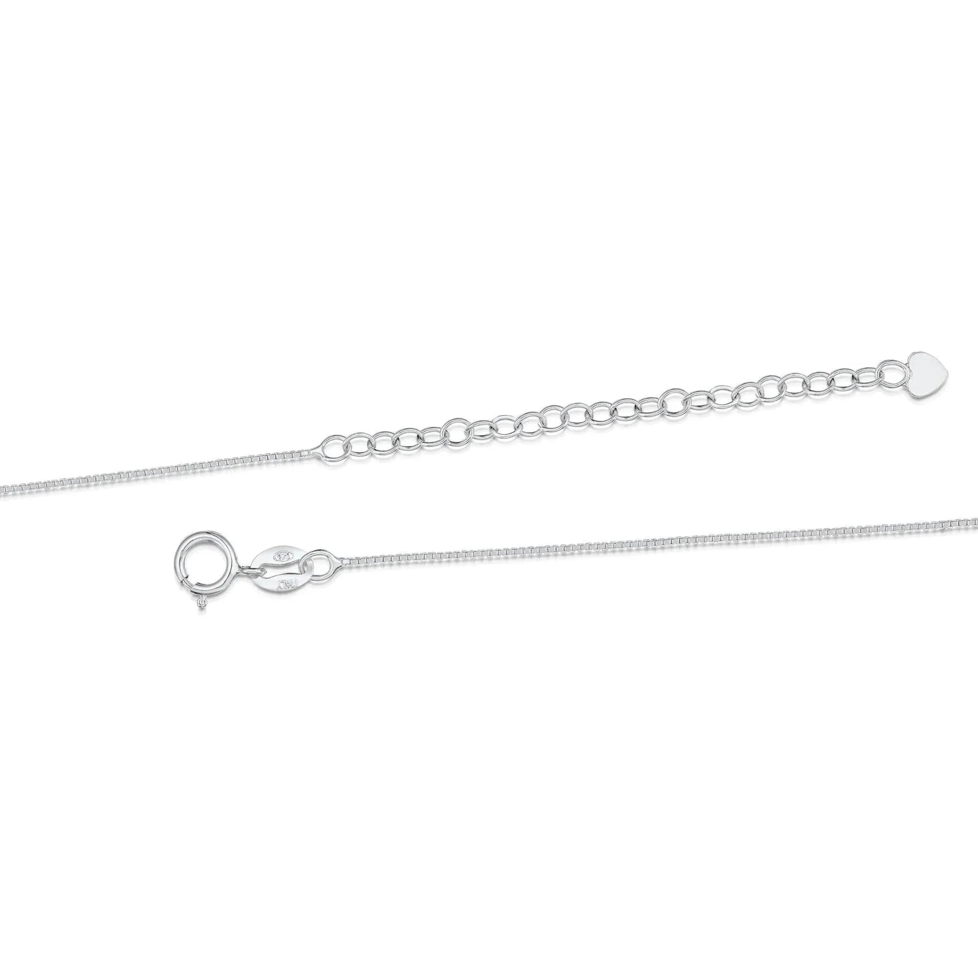 Sterling Silver Full Moon Pendant Necklace with Real Mixed Flowers