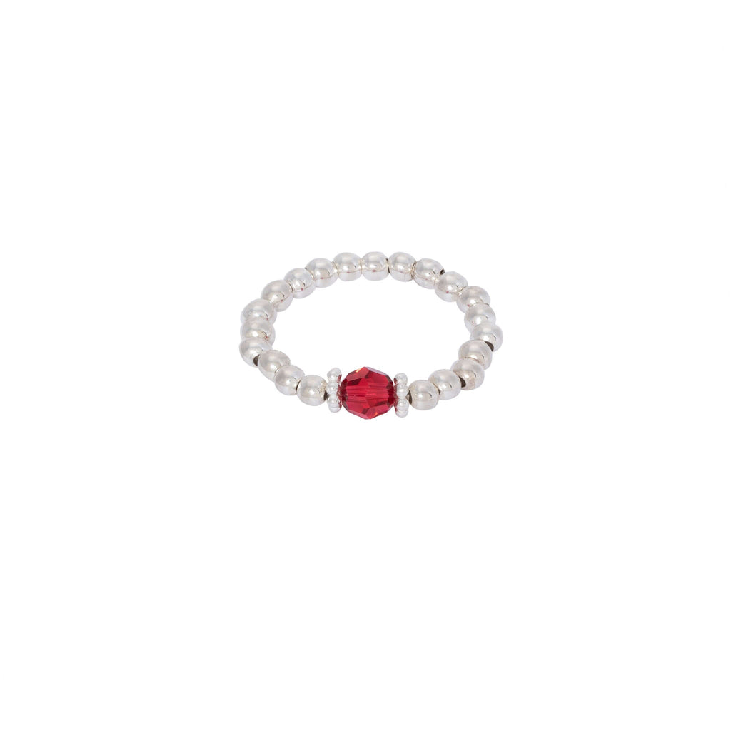 Scarlet Crystal Ring in Sterling Silver