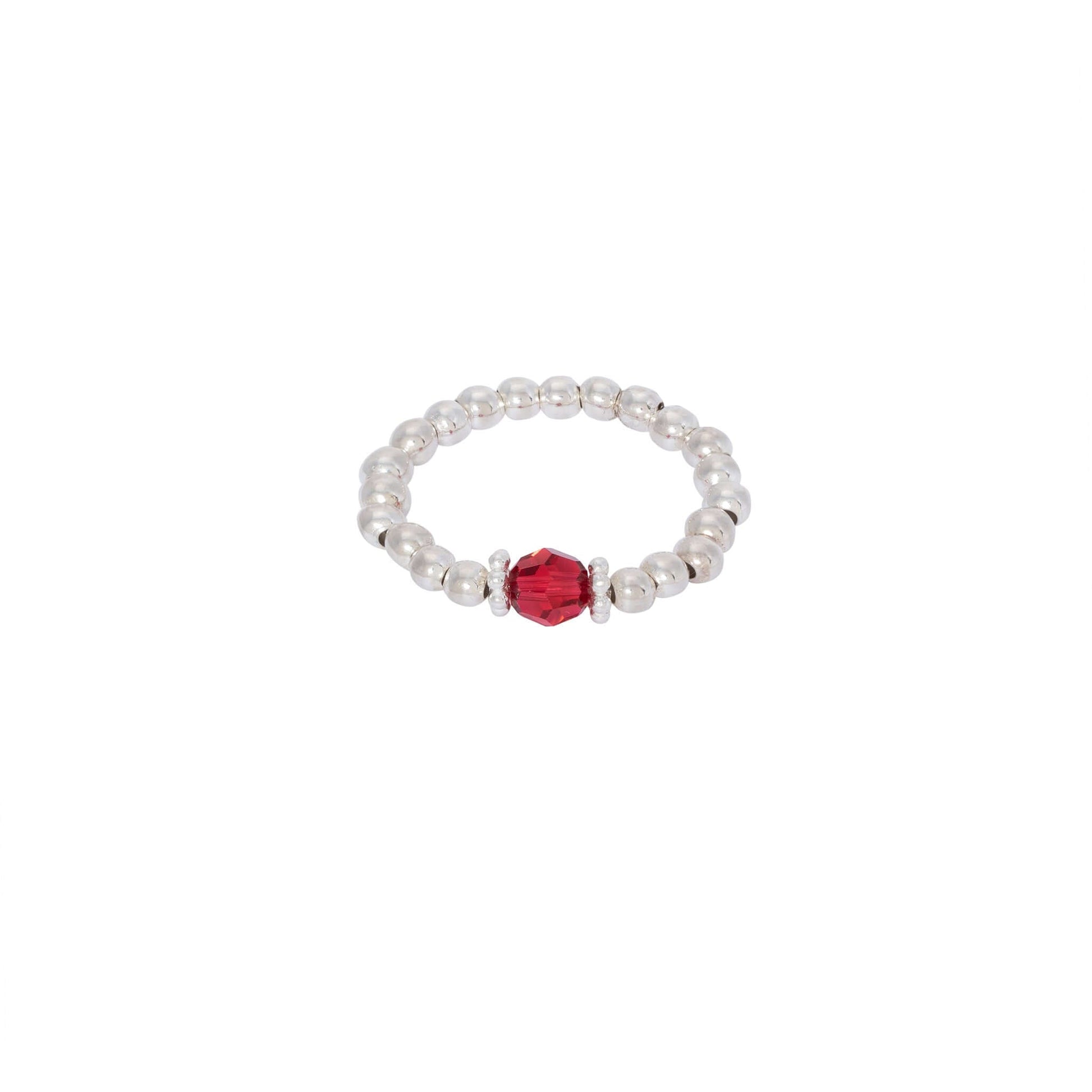 Scarlet Crystal Ring in Sterling Silver