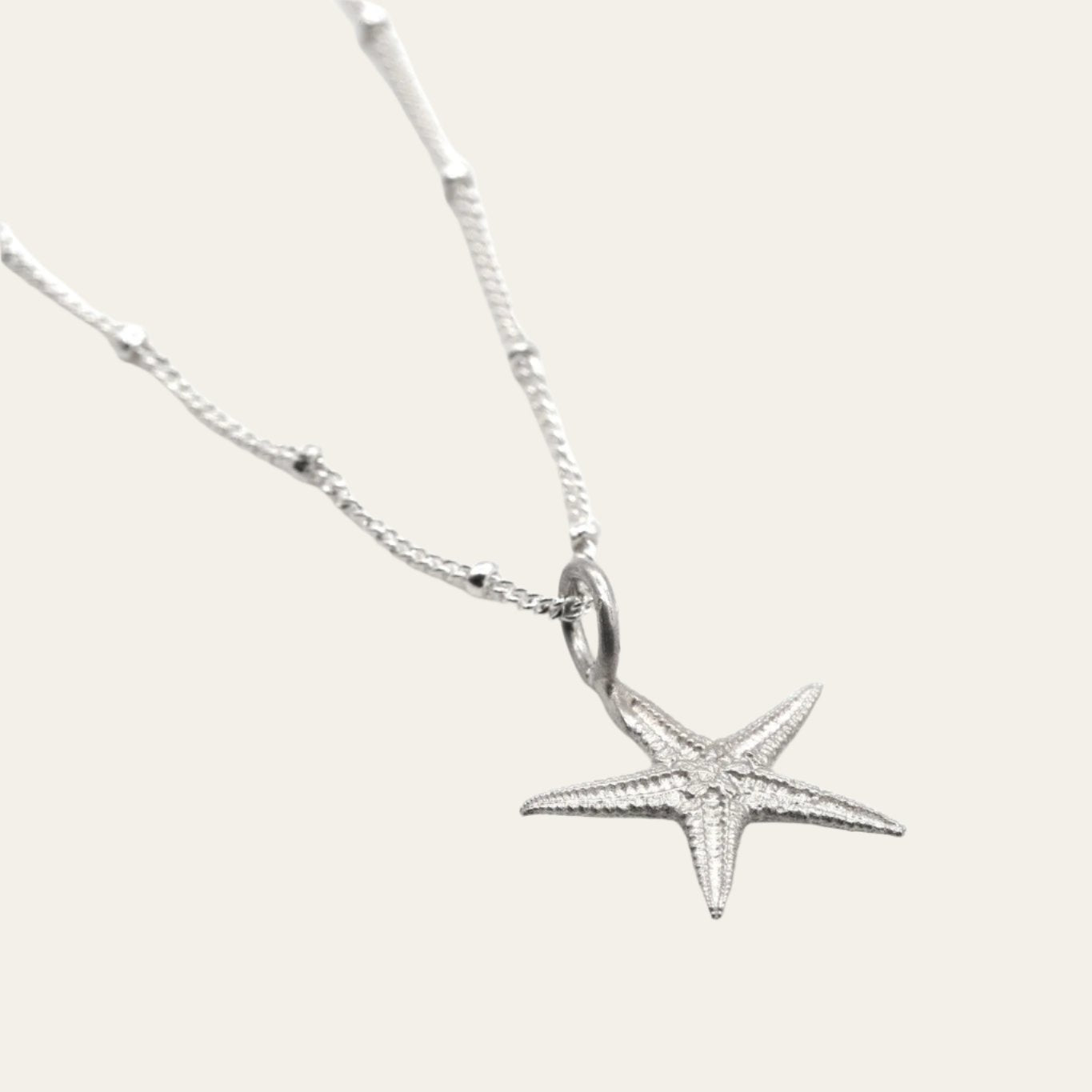 Dainty Silver Starfish Necklace