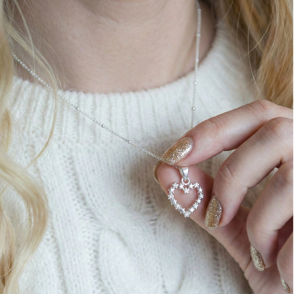 Silver Heart Pendant Necklace
