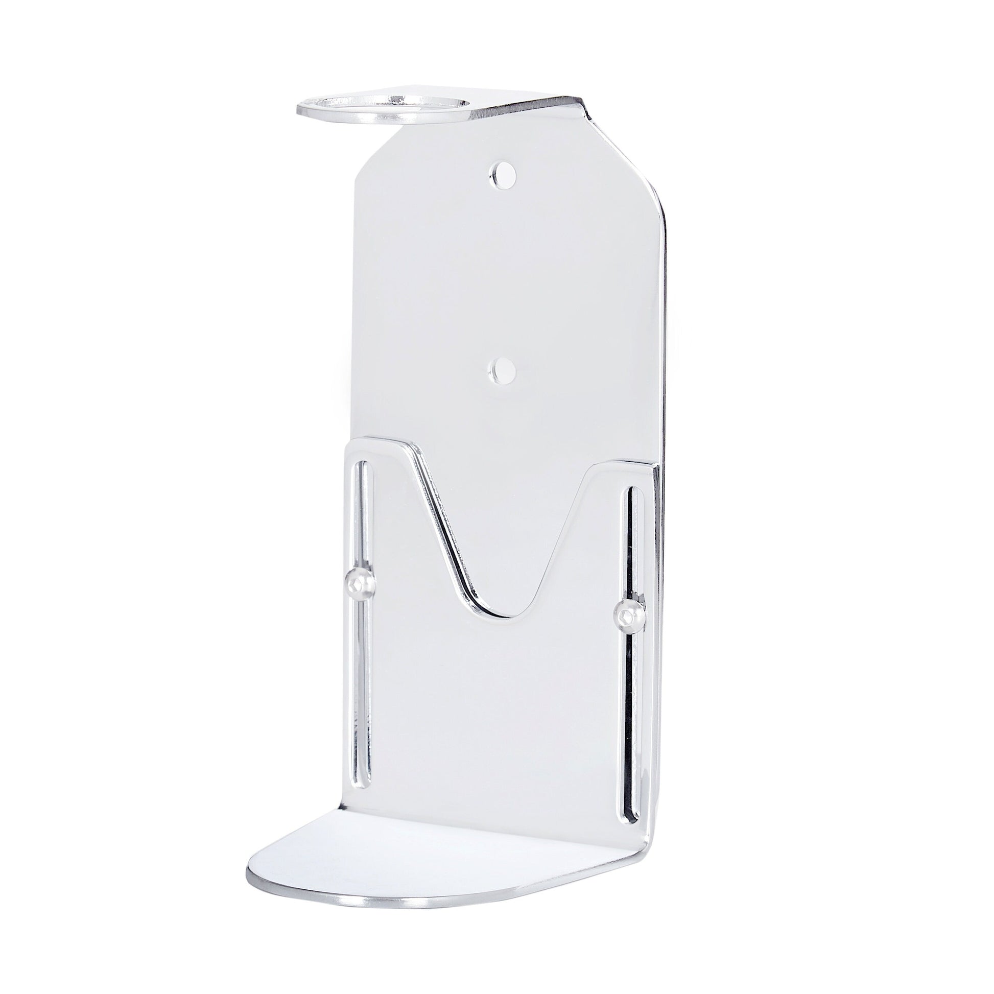Chrome Wall Mounted Soap Dispenser with Refillable Glass Bottle
