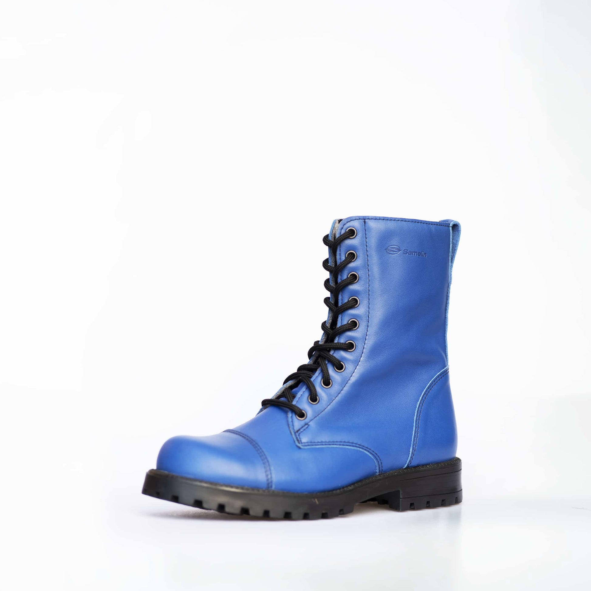 softly lit 511 blues punk boots in a cozy home setting, highlighting the comfortable textile lining
