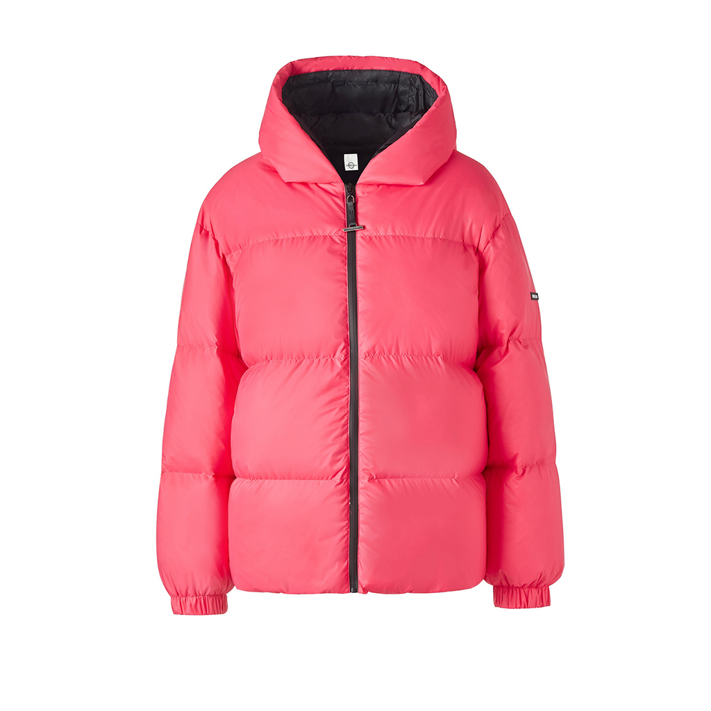 Rose Puffer Ski Jacket with Hood