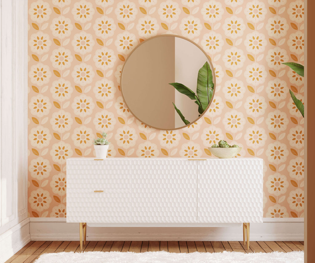 Slice Retro Floral Pattern Fabric