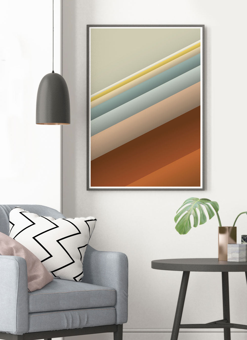 Vintage Abstract Print Slide Style