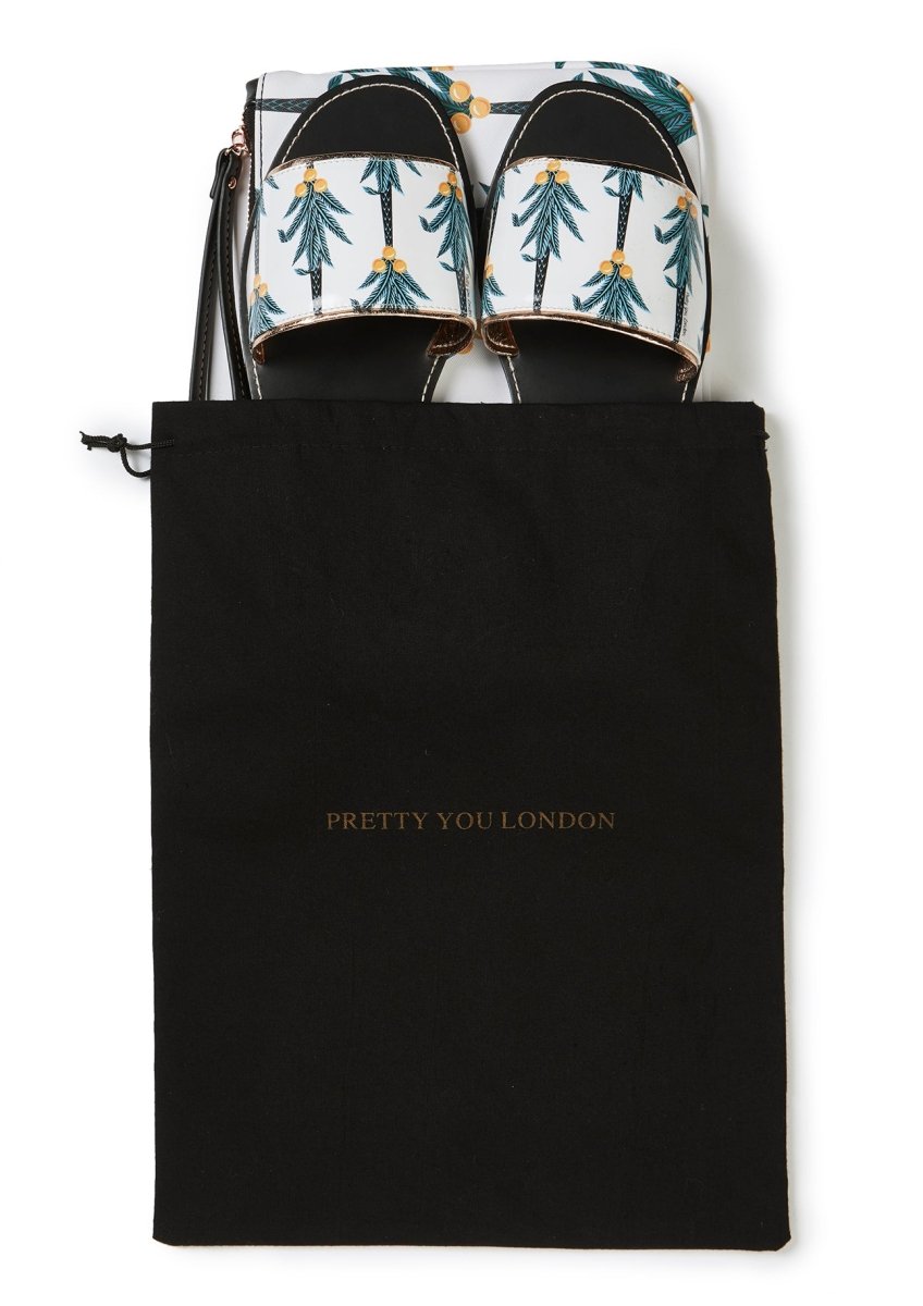 Coconut Printed Slide & Clutch Set