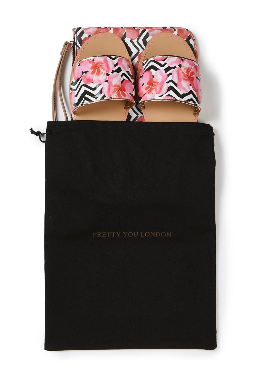 Zig Zag Printed Slide & Clutch Set