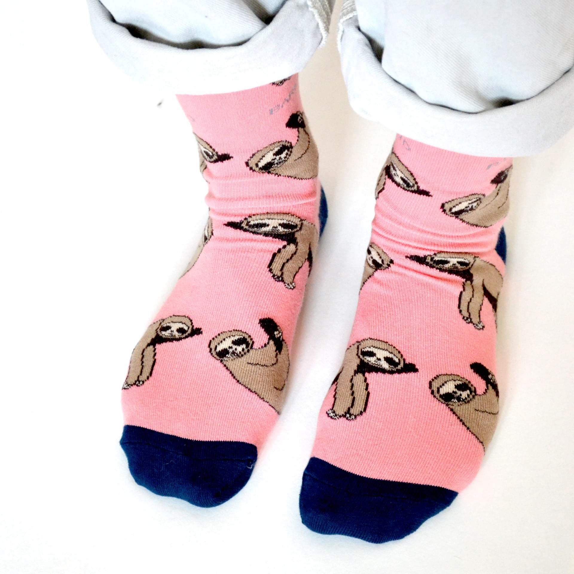 Bamboo Sock Bundle Set of 2 with Orangutan and Sloth Design