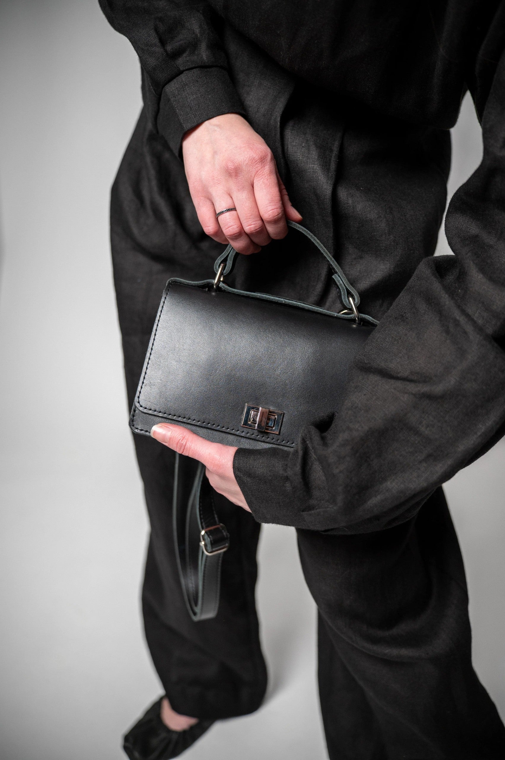 Elegant Everyday Briefcase - Premium Materials, Customizable Clasp, Handmade in Latvia by Zelma Kraft at www.brixbailey.com