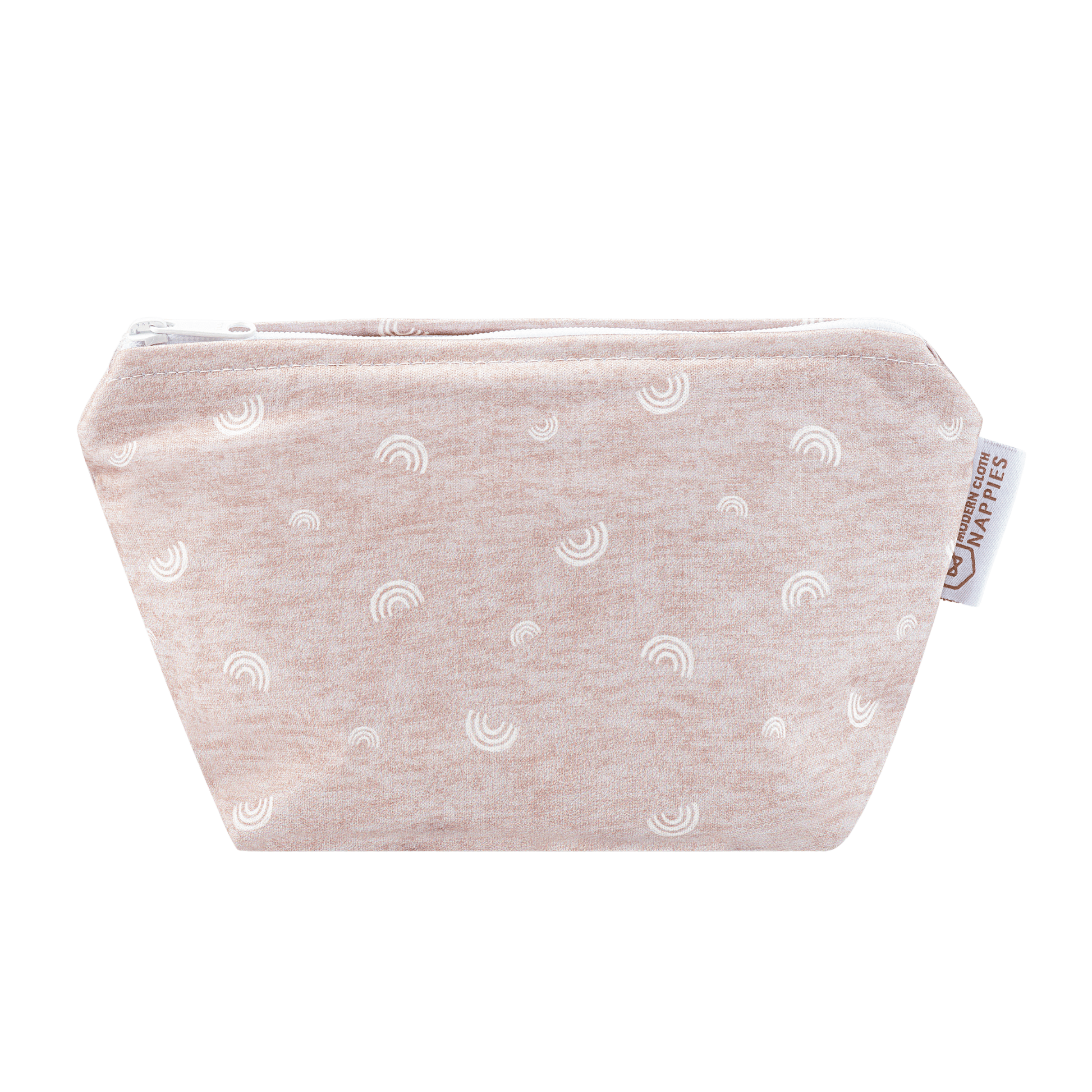 Small Reusable Cloth Wipe and Sanitary Bag in Rainbow Oatmeal