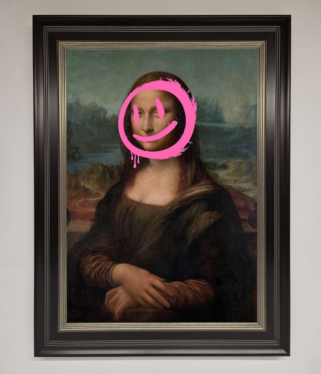 Smiley Mona Lisa Framed Print