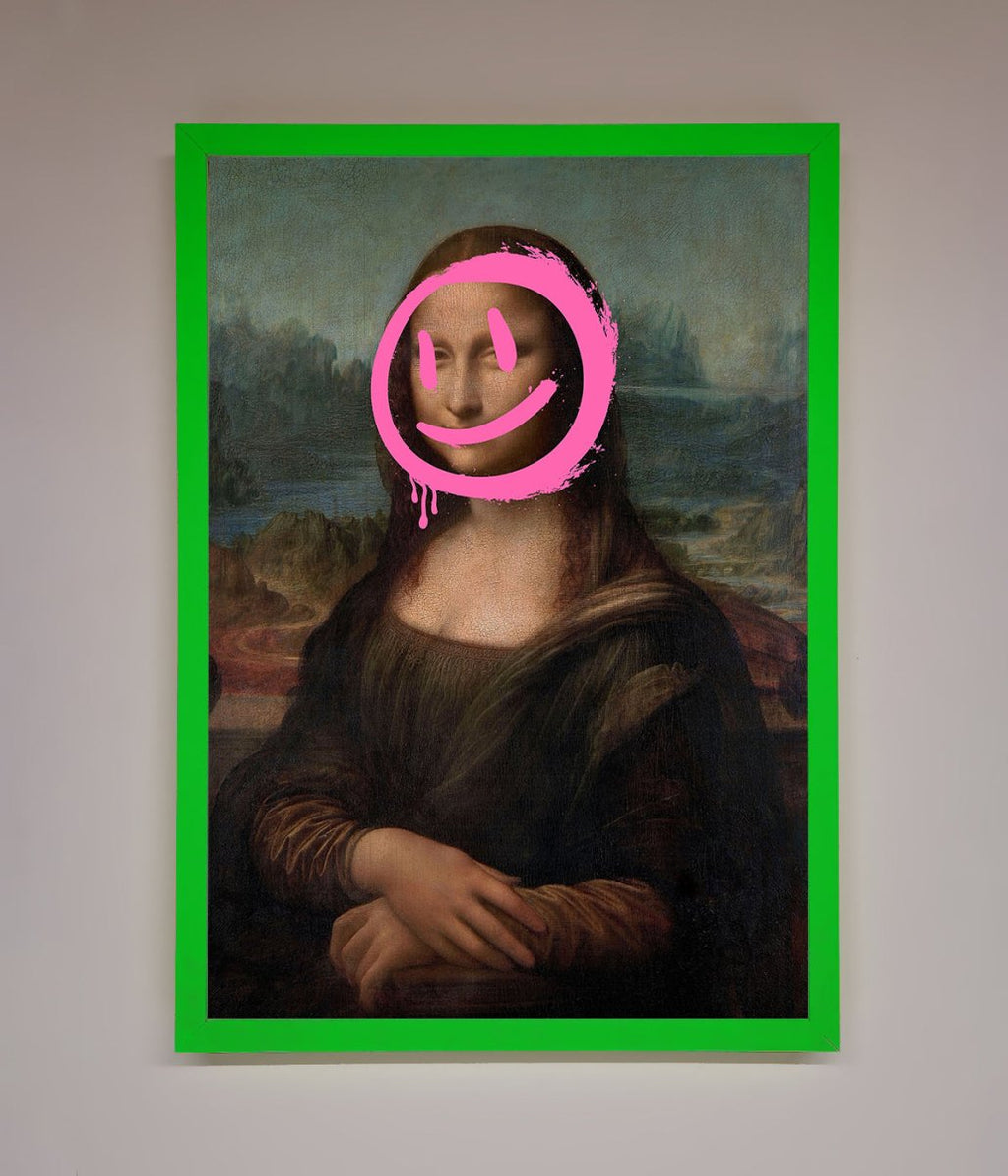 Smiley Mona Lisa Framed Print