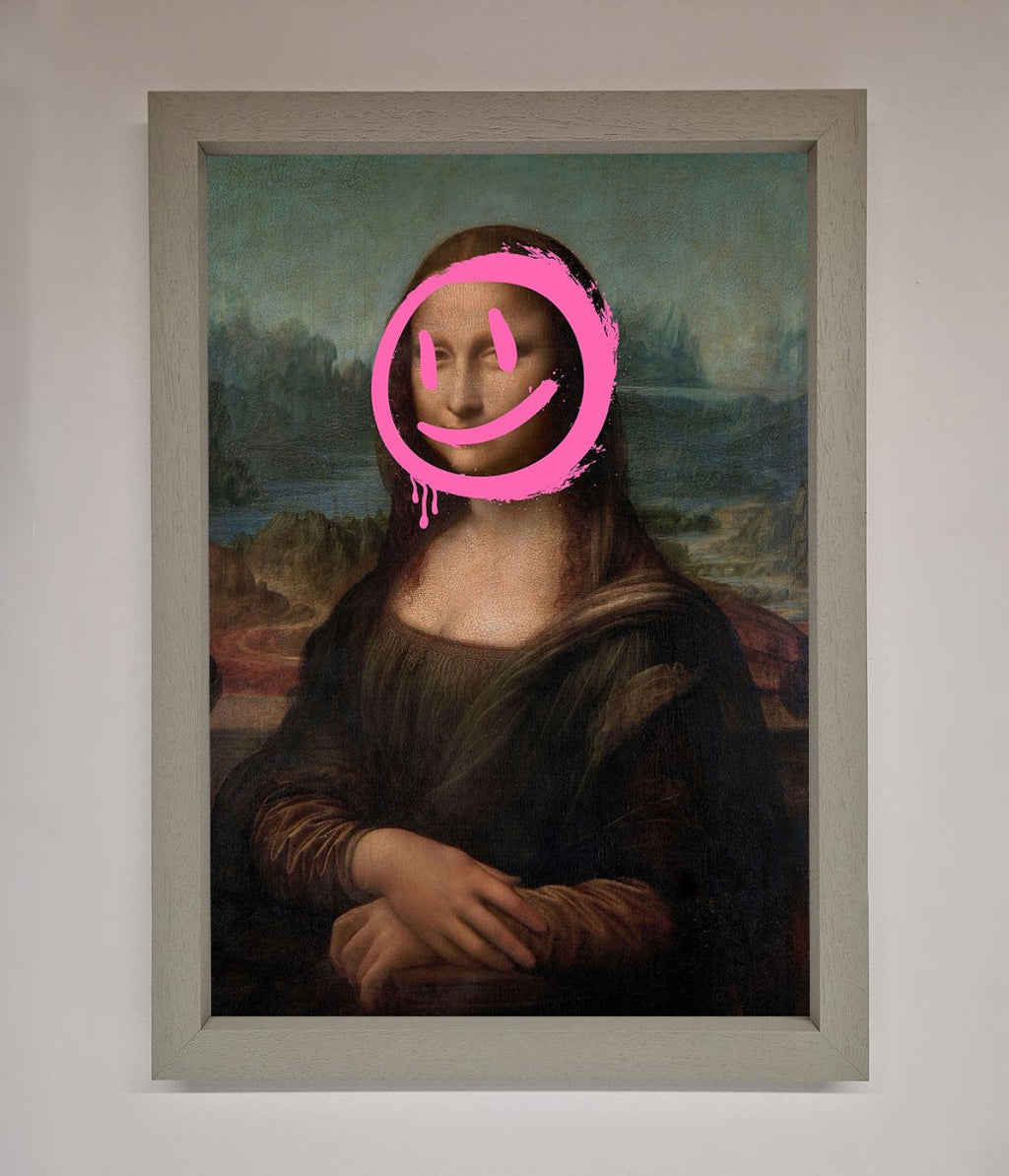 Smiley Mona Lisa Framed Print