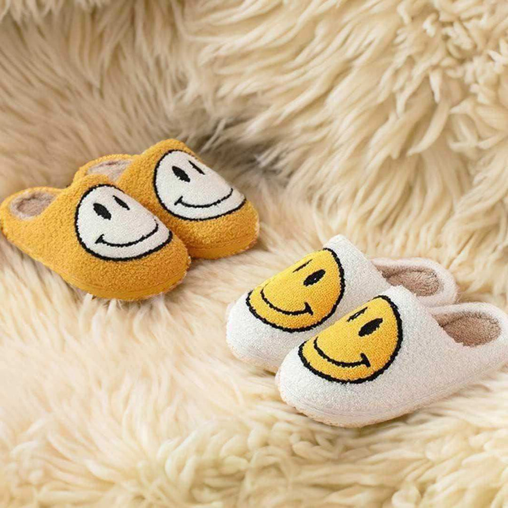Smiling Slippers Cozy Comfort Faux Fur