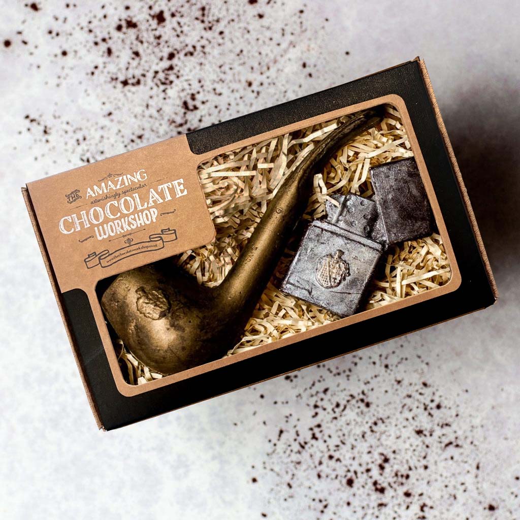 Chocolate Pipe and Lighter Gift Box