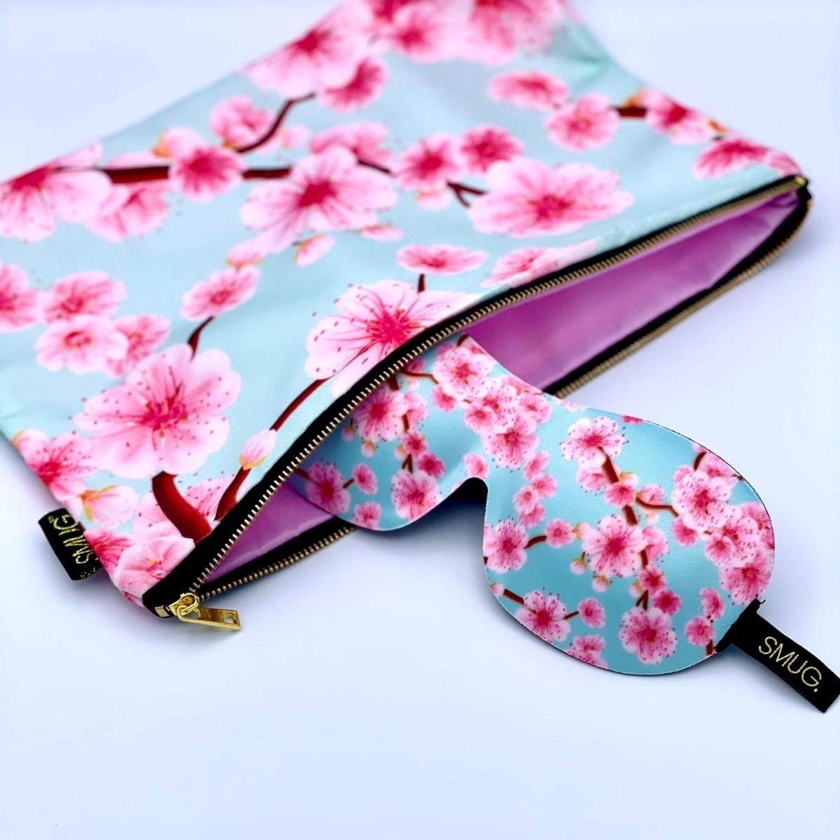 Cherry Blossom Print Accessories Bag