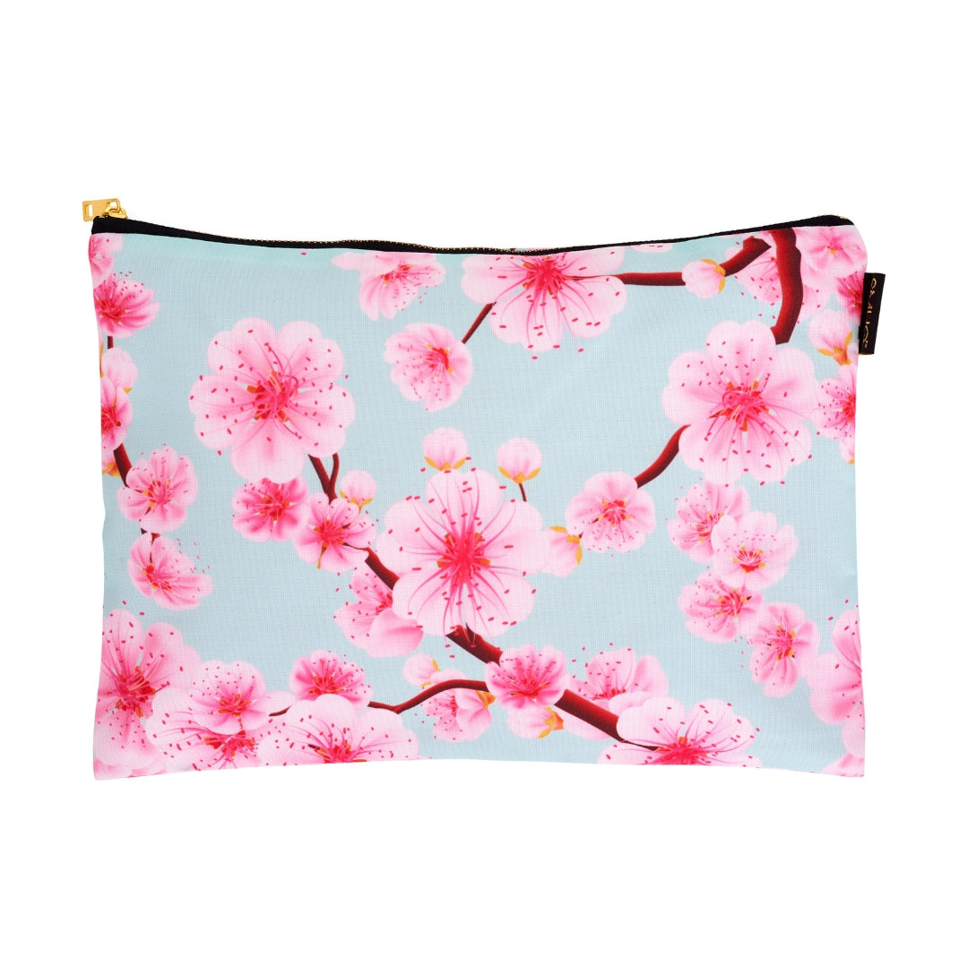 Cherry Blossom Print Accessories Bag