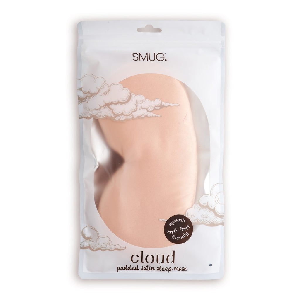 Cloud Padded Satin Sleep Mask in Caramel