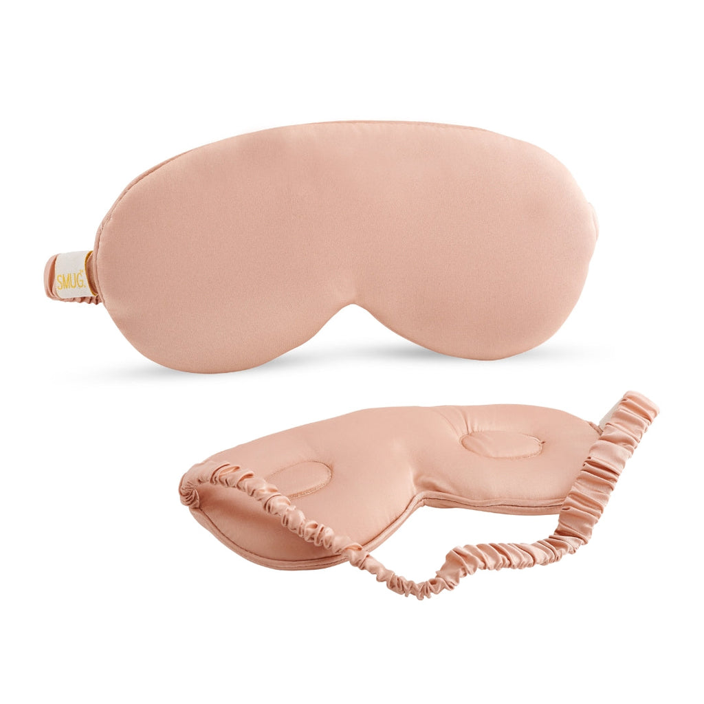 Cloud Padded Satin Sleep Mask in Caramel