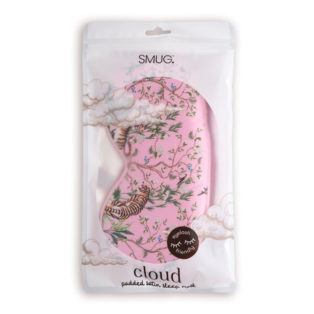 Tiger Print Cloud Padded Satin Sleep Mask